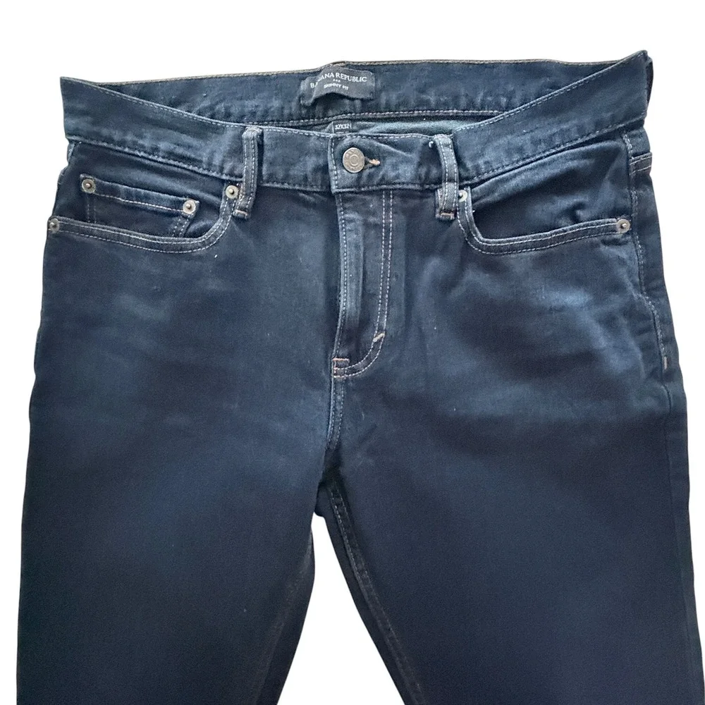 Banana Republic Mens Skinny Fit Jeans Dark Wash Indigo Denim 32x32